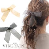 オーガンジーリボンポニーフック ヘアカフ ヘアフック | VINGTAINE | 詳細画像2