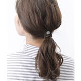 グレー | ラインストーンボールヘアゴム ビジュー ヘアアクセサリー | VINGTAINE
