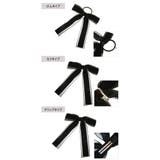 ベルベット×オーガンジーロングリボンヘアゴム ヘアカフ ヘアクリップ | VINGTAINE | 詳細画像2