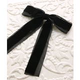 ベルベット×オーガンジーロングリボンヘアゴム ヘアカフ ヘアクリップ | VINGTAINE | 詳細画像10