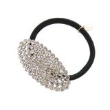 ゴールド | ビジューストーン＆パールオーバル型ヘアゴム シンプル ヘアアクセサリー | VINGTAINE