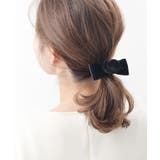 ブラック | シュシュ ヘアゴム ローズ | VINGTAINE