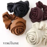 シュシュ ローズモチーフ フェイクレザー | VINGTAINE | 詳細画像1 