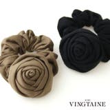 シュシュ ローズモチーフ スエード調 | VINGTAINE | 詳細画像1 