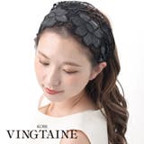 レース×レザーフラワーカチューシャ/ヘッドアクセ/ヘアアクセサリー HK-41 | VINGTAINE | 詳細画像1 