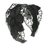 レース×レザーフラワーカチューシャ/ヘッドアクセ/ヘアアクセサリー HK-41 | VINGTAINE | 詳細画像2 