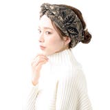 刺繍ボリュームターバンヘアバンド 幅広 クロスターバン | VINGTAINE | 詳細画像6 