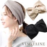 シンプルワイドクロスヘアバンド 無地 幅広 | VINGTAINE | 詳細画像1 