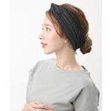 ブラック | ヘアバンド ギャザー クロス | VINGTAINE