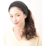 ブラック | ヘアバンド ラメ混 ニット | VINGTAINE