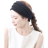 ブラック | ヘアバンド ニット ワイド | VINGTAINE