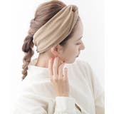 ベージュ | ヘアバンド ギャザー ストレッチ | VINGTAINE