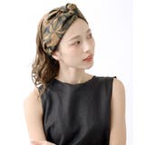 グリーン系 | 花柄刺繍クロスターバンへアバンド ボリューム 大柄 | VINGTAINE