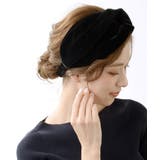 ワンカラー | ベロアブラックターバンヘアバンド クロスヘアバンド 幅広 | VINGTAINE