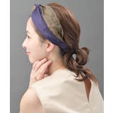 パープル×グレー | バイカラー ターバンヘアバンド ヘアターバン | VINGTAINE