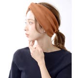 キャメル | リブターバンヘアバンド 幅広 ヘアターバン | VINGTAINE