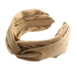 ベージュ | スエード調クロスカチューシャ 秋冬 ヘアアクセサリー | VINGTAINE