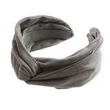 グレー | スエード調クロスカチューシャ 秋冬 ヘアアクセサリー | VINGTAINE