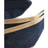 パイピングデニムクロスターバン風カチューシャ 幅広 カジュアル | VINGTAINE | 詳細画像8 