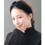 ブラック | カチューシャ ベロア アシンメトリー | VINGTAINE