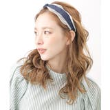インディゴブルー | カチューシャ デニム風 シフォン | VINGTAINE