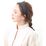 ブラック | カチューシャ シフォン フリル | VINGTAINE