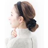 ブラック | ベロア カチューシャ ドット | VINGTAINE