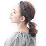 ブラック | カチューシャ オーガンジー リボン | VINGTAINE