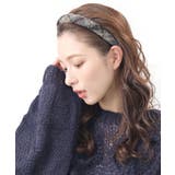 グレー系 | カチューシャ チェック柄 ニット | VINGTAINE
