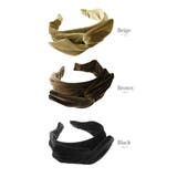 ブラック | ベロアカチューシャ ワイヤー入りリボン アレンジ | VINGTAINE