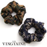 花柄刺繍シュシュ ボリューム 大柄 | VINGTAINE | 詳細画像1 