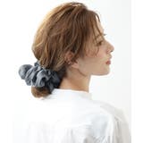 グレー | シフォンボリュームシュシュ 大きめ ビッグ | VINGTAINE