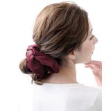 ワイン | ベロアボリュームシュシュ 秋冬 大きめ | VINGTAINE