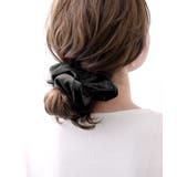 ブラック | ベロアボリュームシュシュ 秋冬 大きめ | VINGTAINE