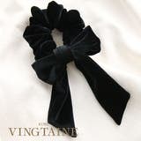 リボンベロアシュシュ 取り外し可能 2way | VINGTAINE | 詳細画像1 