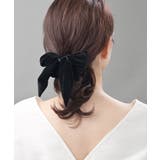 リボンベロアシュシュ 取り外し可能 2way | VINGTAINE | 詳細画像2 