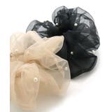 パール付きオーガンジーボリュームシュシュ シアー 上品 | VINGTAINE | 詳細画像8 