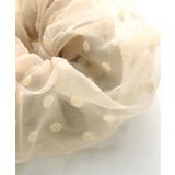 ドット柄オーガンジービッグシュシュ 柄 水玉 | VINGTAINE | 詳細画像5