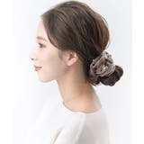 モカ | パール付きベロアビッグシュシュ 上品 ボリューム | 神戸ヴァンテーヌ