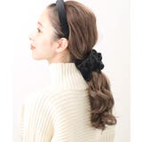 ブラック | シュシュ ベロア パイピング | VINGTAINE