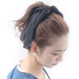 ブラック | シュシュ シフォン リボン | VINGTAINE