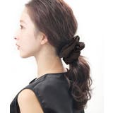 ブラウン | シュシュ 刺繍 ボタニカル | VINGTAINE