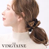 ベロア×レオパード柄シュシュ スエード調 アニマル柄 | VINGTAINE | 詳細画像1 