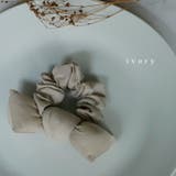 アイボリー | ふんわりリボンヘアーゴム | Vita Felice