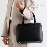 角シボブラック | ラウンドファスナー2wayハンドバッグ | Vita Felice