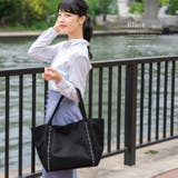 ブラック | シルバーチェーンデザインナイロンバッグ | Vita Felice