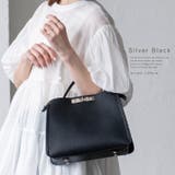 シルバーブラック | ワンハンドル2wayミニショルダーバッグ | Vita Felice