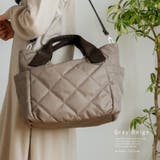 グレーベージュ | キルティング2wayナイロンBIGトートバッグ | Vita Felice
