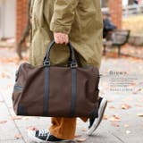 ブラウン | 本革×ナイロン2wayボストンバッグ | Vita Felice