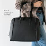 ブラック | ラウンドビジネストートバッグ | Vita Felice